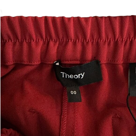 Theory Women's Size 00 Northside Admiral Crepe Red Oak Cargo Jogger Pants NEW - Picture 6 of 7